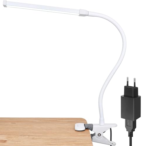 LEPOWER Leselampe Bett, 60 LED augenschonende Klemmleuchte, nachttischlampe, leselampe mit einstellbaren Farbtemperaturen, bettlampe，eignet sich perfekt als Leselicht und Klavierlicht von LEPOWER