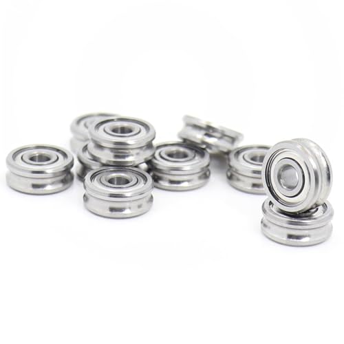Außenring mit U-Nut-Lager, 3 x 10 x 4 mm, 10 Stück, Drahtseil-Riemenscheibenlager, zu Fuß, schwerer Riemenscheibenkran, U-Nut-Radlager, Kugellager von LEPREM