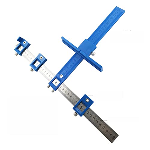 Bohrführungshülse Kabinett Hardware Jig Drawer Pull Holz Bohren Dübelloch Jig Möbel Stanzwerkzeug(ABS Metric Blue) von LEPREM