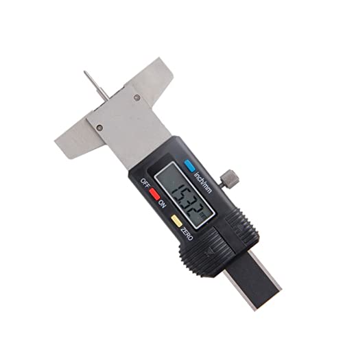Digitaler Tiefenmesser 0–25,4 mm/0,01 Edelstahl-Reifenprofilmessschieber von LEPREM