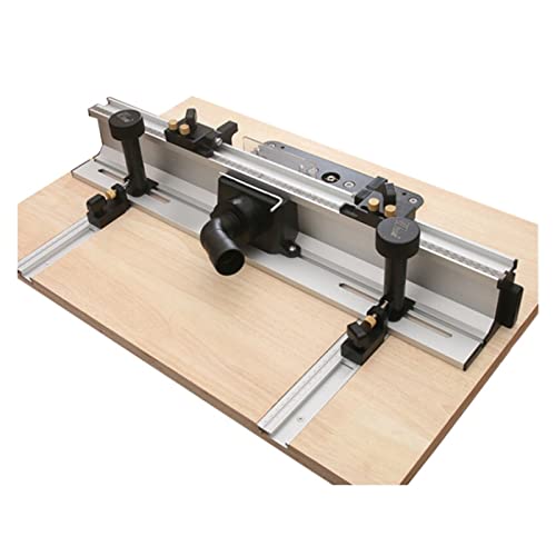 Frästischzaunsystem 700 mm Aluminiumprofil T-Schienen Schiebezaun mit Bitschutz, verstellbarem Anschlag und Stauböffnung Frästischzaunsystem 700 mm Aluminiumprofil T-Schienen Schiebezaun mit Bitschutz, verstellbarem Anschlag und Stauböffnung von LEPREM