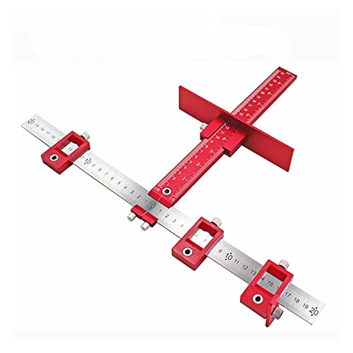 Möbel Einstellbares Bohren Dübel Lochsäge Locator Holzbearbeitung Tischlerei Handwerkzeug Multifunktionsbohrer Locator(Aluminum alloy) von LEPREM