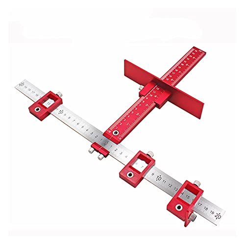 Möbel Einstellbares Bohren Dübel Lochsäge Locator Holzbearbeitung Tischlerei Handwerkzeug Multifunktionsbohrer Locator(Aluminum alloy-02) von LEPREM