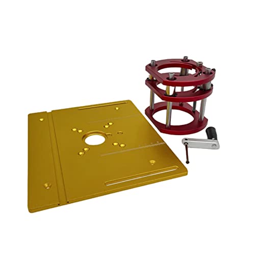 Router Lift 65mmDiam Motors Router Lift Table Base Alaun Holzbearbeitungs-Router-Tisch-Einsatzplatte for Trimmer-Gravur-Basis(Gold B) von LEPREM