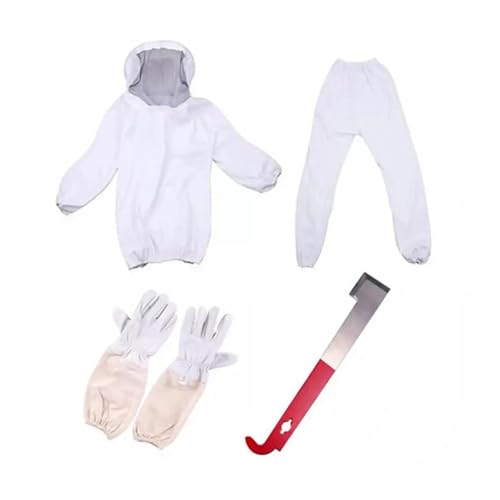 Weiße teilte Imkerei-Kleidung, professioneller Bienenschutz-Imkerei-Anzug mit Handschuhen und Bienenstock-Werkzeug, Bienenzucht-Zubehör von LEPREM