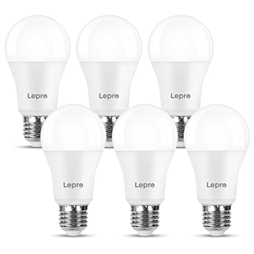 Lepro E27 LED Glühbirne, 13.5 W 1521 Lumen Super Hell LED Lampe E27, ersetzt 100W Halogenlampe A60 Leuchtmittel E27, 6500 Kelvin Kaltweiß LED Bulb, 6er Set, 200° Energiesparlampe von Lepro