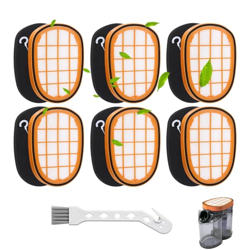 LERANXIN 6 Stück Filters for Philips Speedpro Max Aqua Battery Vacuum Cleaner, Kompatible Modelle FC6822 FC6823 FC6827 FC6908 FC6906 FC6728 FC6727 Staubsaugerfilter von LERANXIN