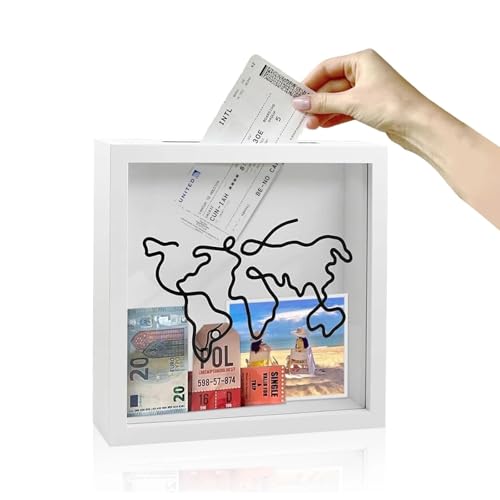 LERANXIN Bilderrahmen 3D zum Befüllen, Bilderrahmen mit Aufbewahrung, Künstliche Platte, 20 x 20 x 4,4 cm 3D Rahmen zum Befüllen, zur Aufbewahrung von Tickets, Fotos, Postkarten, Reisesammelbox LERANXIN Bilderrahmen 3D zum Befüllen, Bilderrahmen mit Aufbewahrung, Künstliche Platte, 20 x 20 x 4,4 cm 3D Rahmen zum Befüllen, zur Aufbewahrung von Tickets, Fotos, Postkarten, Reisesammelbox von LERANXIN