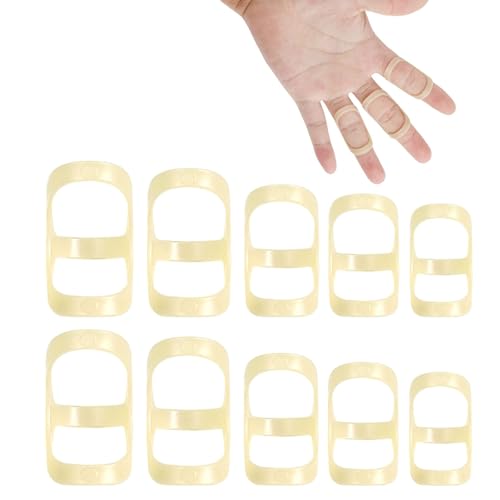 LERANXIN Fingerschutz, 10 Stück Fingerstabilisator, Kunststoff Schnappfinger Orthese, 5 Größen, Professionelle Fingerstütze, Fingerschiene für Fingergelenkstütze (8,9,10,11,12) LERANXIN Fingerschutz, 10 Stück Fingerstabilisator, Kunststoff Schnappfinger Orthese, 5 Größen, Professionelle Fingerstütze, Fingerschiene für Fingergelenkstütze (8,9,10,11,12) von LERANXIN