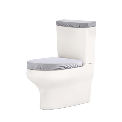 LERANXIN Toilettendeckelbezug, Dunkelgrau Toilettendeckel Bezug, Elastische WC Deckelbezug und Toilettenwassertank Staubabdeckung, für Toilettendeckel und Wassertankdeckel LERANXIN Toilettendeckelbezug, Dunkelgrau Toilettendeckel Bezug, Elastische WC Deckelbezug und Toilettenwassertank Staubabdeckung, für Toilettendeckel und Wassertankdeckel von LERANXIN