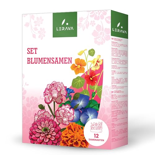 LERAVA® Blumensamen – blumensamen mehrjährig winterhart - saatgut für Garten und Balkon – samen für schnelle Keimung - einfache Bepflanzung und Aussaat - blumensamen geschenk – seed -made in Italy von LERAVA