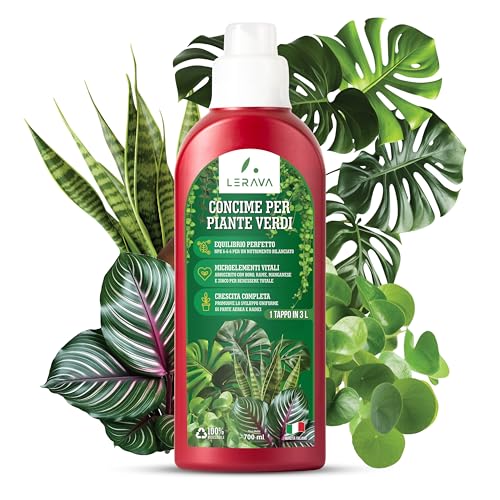 LERAVA® Grünpflanzendünger - Flüssigdünger - 2x700ml flüssig Dünger Zimmerpflanzen - Fördert kräftiges Wachstum - Optimale Nährstoffversorgung - Universell Zimmerpflanzen Dünger - Hochwirksam von LERAVA