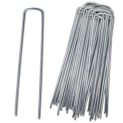 LERAVA erdanker aus Stahl – 50 Stück - heringe Anti-ROST - rostfreier verzinkter Stahl – befestigungshaken - scharfe Spitzen – 170mm x 30mm x Ø3mm von LERAVA