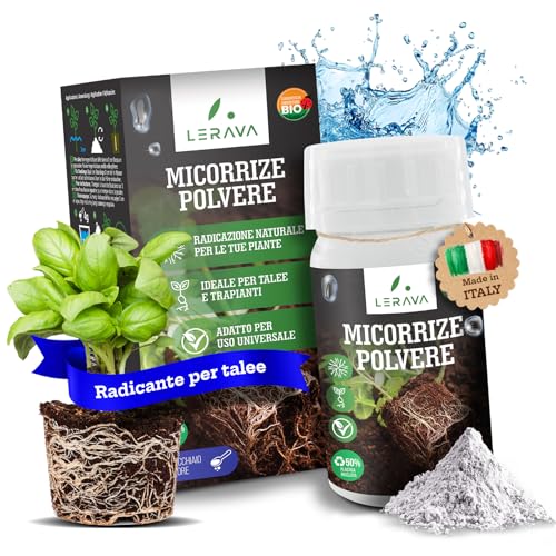 LERAVA® Mykorrhiza Pulver [Ideal für den universellen Einsatz] - natürliche Unterstützung des Wurzelwachstums - Stimuliert die Bewurzelung von Stecklingen - Mycorrhiza - Mikoriza für Pflanzen - 2x50g von LERAVA