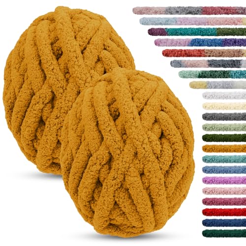 LEREATI 2 Stränge Armstricken Wolle für Decke Stricken 2cm x 25.6m Chenille Wolle zum Häkeln 226g Handstrickgarn Chunky Yarn Schlauchgarn, Dicke Wolle zum Handstricken Decken, Tasche, Haustier Bett LEREATI 2 Stränge Armstricken Wolle für Decke Stricken 2cm x 25.6m Chenille Wolle zum Häkeln 226g Handstrickgarn Chunky Yarn Schlauchgarn, Dicke Wolle zum Handstricken Decken, Tasche, Haustier Bett von LEREATI