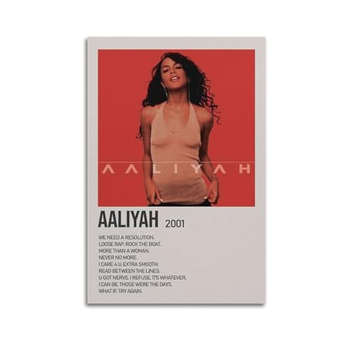 LERIAENHD Aaliyah-Poster, Wandkunst, Leinwand, ästhetisches Cover-Poster, Vintage, dekoratives Gemälde für Wohnzimmer, Schlafzimmer, 30 x 45 cm, ungerahmter Stil LERIAENHD Aaliyah-Poster, Wandkunst, Leinwand, ästhetisches Cover-Poster, Vintage, dekoratives Gemälde für Wohnzimmer, Schlafzimmer, 30 x 45 cm, ungerahmter Stil von LERIAENHD