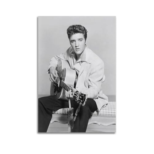 LERIAENHD Elvis Presley Poster, Wandkunst, Leinwand, Vintage-Poster, dekoratives Gemälde für Wohnzimmer, Schlafzimmer, elegantes ästhetisches Poster, 40 x 60 cm, ungerahmter Stil LERIAENHD Elvis Presley Poster, Wandkunst, Leinwand, Vintage-Poster, dekoratives Gemälde für Wohnzimmer, Schlafzimmer, elegantes ästhetisches Poster, 40 x 60 cm, ungerahmter Stil von LERIAENHD
