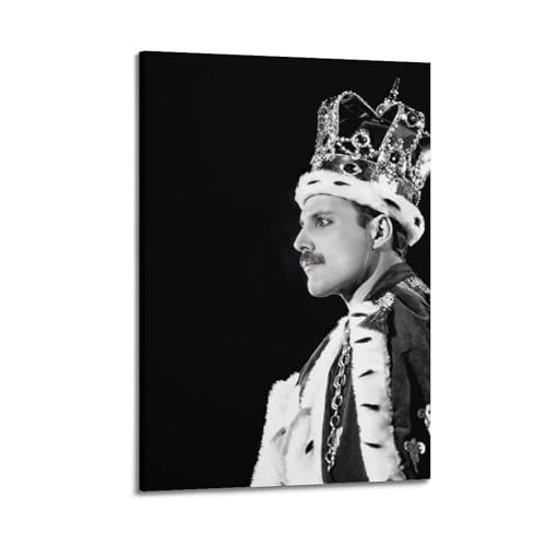 LERIAENHD Freddy Mercury-Poster, Wandkunst, Leinwand, Vintage-Poster, dekoratives Gemälde für Wohnzimmer, Schlafzimmer, elegantes ästhetisches Poster, 20 x 30 cm, Rahmenstil LERIAENHD Freddy Mercury-Poster, Wandkunst, Leinwand, Vintage-Poster, dekoratives Gemälde für Wohnzimmer, Schlafzimmer, elegantes ästhetisches Poster, 20 x 30 cm, Rahmenstil von LERIAENHD
