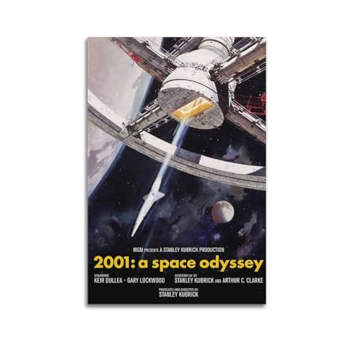 LERIAENHD Poster "2001 A Space Odyssey", Wandkunst, Leinwand, Vintage-Poster, dekoratives Gemälde für Wohnzimmer, Schlafzimmer, elegantes ästhetisches Poster, 20 x 30 cm, ungerahmter Stil LERIAENHD Poster "2001 A Space Odyssey", Wandkunst, Leinwand, Vintage-Poster, dekoratives Gemälde für Wohnzimmer, Schlafzimmer, elegantes ästhetisches Poster, 20 x 30 cm, ungerahmter Stil von LERIAENHD