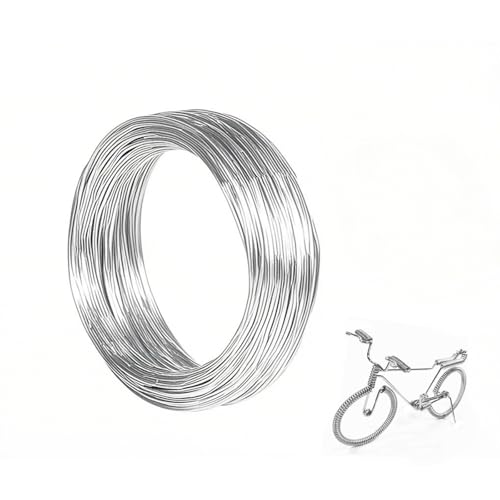 Basteldraht, LERKNVOE Draht zum Basteln, 1mm×50m Schmuckdraht, Silberdraht, DIY Silber Wire, Aluminium Handwerk Draht, Bonsai Draht, für Basteln und Schmuck Herstellung, Silber Basteldraht, LERKNVOE Draht zum Basteln, 1mm×50m Schmuckdraht, Silberdraht, DIY Silber Wire, Aluminium Handwerk Draht, Bonsai Draht, für Basteln und Schmuck Herstellung, Silber von LERKNVOE