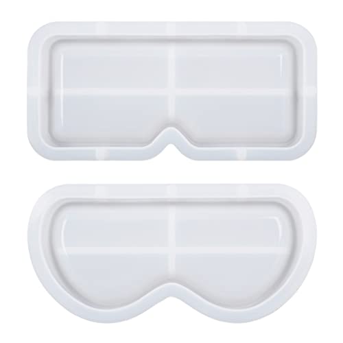 LERONO Silikonform, 2 Stück/Set zum Selbermachen, Kristall-Epoxidharz, Sonnenbrillen-Ablageschale, Formen für Brillen, Spiegel-Organizer, Behälter, Silikonform von LERONO