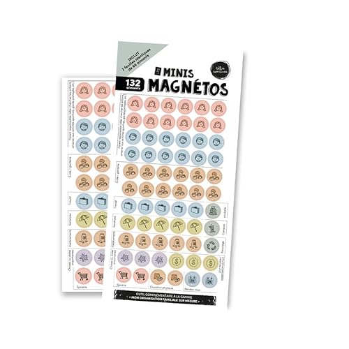 LES BELLES COMBINES Magnétos-132 aimants Magnete und Magnetspielzeug, Mehrfarbig (LBC-Magnets-Mini-FR) von LES BELLES COMBINES