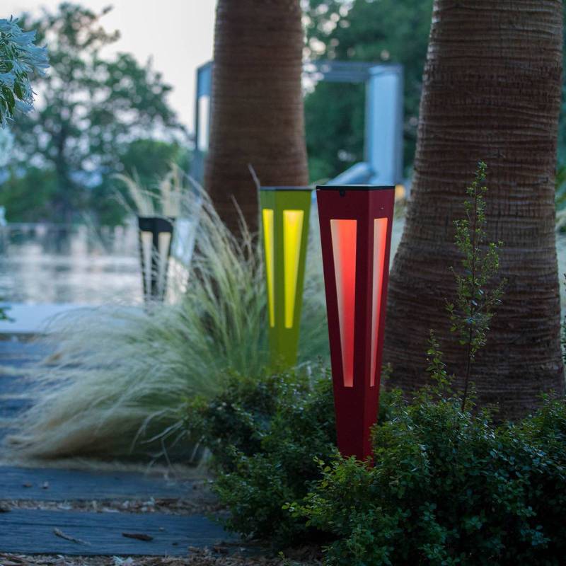 LED-Solarfackel Tinka mit Sensor, 62 cm, grau von Les Jardins