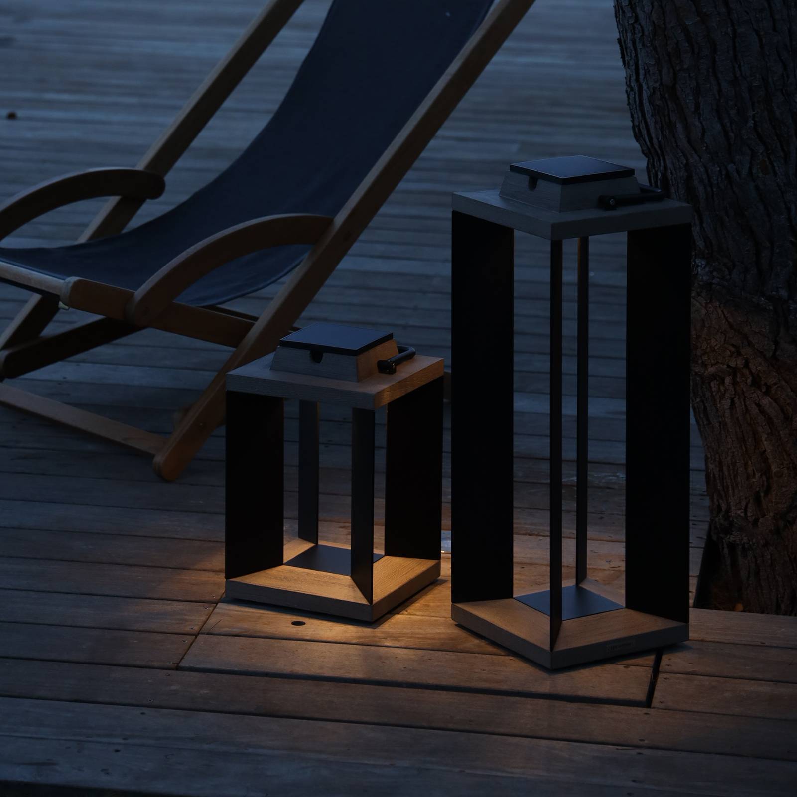 Solarlaterne Teckalu, Duratek/Alu schwarz, 36,5cm Solarlaterne Teckalu, Duratek/Alu schwarz, 36,5cm von Les Jardins