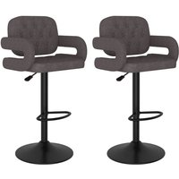 Barhocker 2 Stk. Taupe Stoff vidaXL von LES TENDANCES