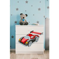 Les Tendances - Kommode mit 3 Schubladen Kocot Kids Babydream Rennauto - Weiß von LES TENDANCES