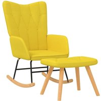 Les Tendances - Schaukelsessel mit Hocker Senfgelb Stoff vidaXL von LES TENDANCES
