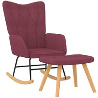 Les Tendances - Schaukelstuhl mit Hocker Stoff Weinrot vidaXL Les Tendances - Schaukelstuhl mit Hocker Stoff Weinrot vidaXL von LES TENDANCES