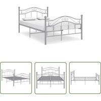 The Living Store Bett Grau Metall 120x200 cm - Metallbett - Doppelbett - Bettgestell - Grau - Modernes Bett The Living Store Bett Grau Metall 120x200 cm - Metallbett - Doppelbett - Bettgestell - Grau - Modernes Bett von LES TENDANCES