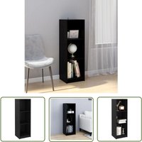 The Living Store Bücherregal/Raumteiler Schwarz 36x33x110 cm Massivholz Kiefer - Bucherregal - Holzmöbel - Kiefernholzmöbel - Schwarz - Raumteiler The Living Store Bücherregal/Raumteiler Schwarz 36x33x110 cm Massivholz Kiefer - Bucherregal - Holzmöbel - Kiefernholzmöbel - Schwarz - Raumteiler von LES TENDANCES