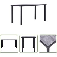 The Living Store Esstisch Schwarz und Betongrau 140 x 70 x 75 cm MDF - Esstisch - Moderner Esstisch - Schwarzer Esstisch - Grauer Esstisch von LES TENDANCES