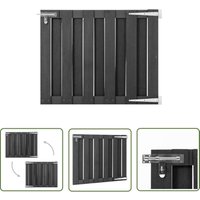 Les Tendances - The Living Store Gartentor wpc 100 x 80 cm Grau - Gartentor - wpc Tor - Holztor - Zaun - Gartenabgrenzung von LES TENDANCES