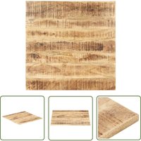 The Living Store Tischplatte Massivholz Mango 15-16 mm 70x70 cm - Mangoholz Tischplatte - Esstisch Platte - Wohnzimmer Deko - Industrieller Stil von LES TENDANCES
