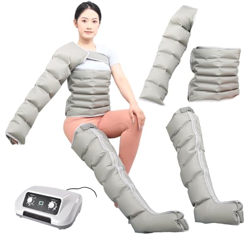 LESBJFDM Elektrisches Lymphdrainage Gerät für Beine und Arme - 6-Kammer Air Compression System gegen Ödeme, Lipödem und zur Verbesserung der Blutzirkulation für schnelle Schmerzlinderung von LESBJFDM