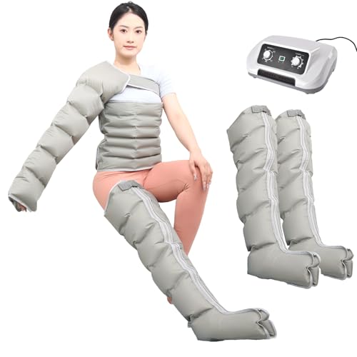 LESBJFDM Elektrisches Lymphdrainage Gerät für Beine und Arme - 6-Kammer Air Compression System gegen Ödeme, Lipödem und zur Verbesserung der Blutzirkulation für schnelle Schmerzlinderung von LESBJFDM
