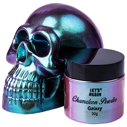 LET'S RESIN Chamäleon-Glimmerpulver, 30 g, Farbwechsel-Mica-Pulver für Epoxidharz/Becher, Galaxie-Chrom-Pulver-Pigment für Nagelkunst, Malerei, Seifenherstellung, Kerzenherstellung, Schleim von LET'S RESIN