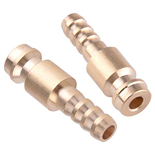 LETAOSK 2 Stück 6mm Durchmesser Gas & Wasser-Adapter Schnellanschluss für Wig-Schweißbrenner Einlasslänge: ca. 3cm (1.2inch) von LETAOSK