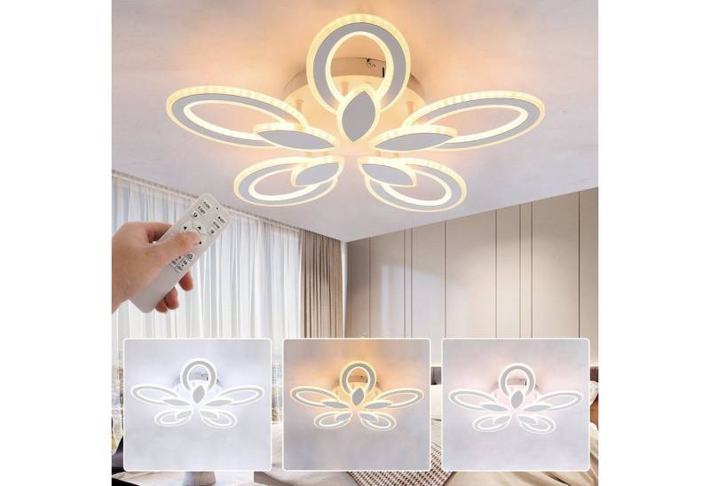 LETGOSPT Deckenleuchte 30W/80W LED Deckenleuchte Wohnzimmer Moderne 4550LM LED Deckenlampe, LED fest integriert, Kaltweiß/Naturweiß/Warmweiß, Dimmbar mit Fernbedienung,Deckenleuchte Esstisch Schlafzimmerlampe von LETGOSPT
