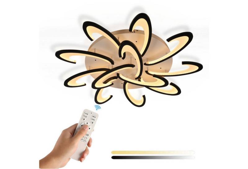 LETGOSPT Deckenleuchte Moderne LED Deckenleuchte Dimmbar Fernbedienung, Blumenförmiges Design, LED fest integriert, Kaltweiß, Naturweiß, Warmweiß, Schlafzimmer Deckenlampe, Deckenleuchte Esstisch Schlafzimmerlampe von LETGOSPT