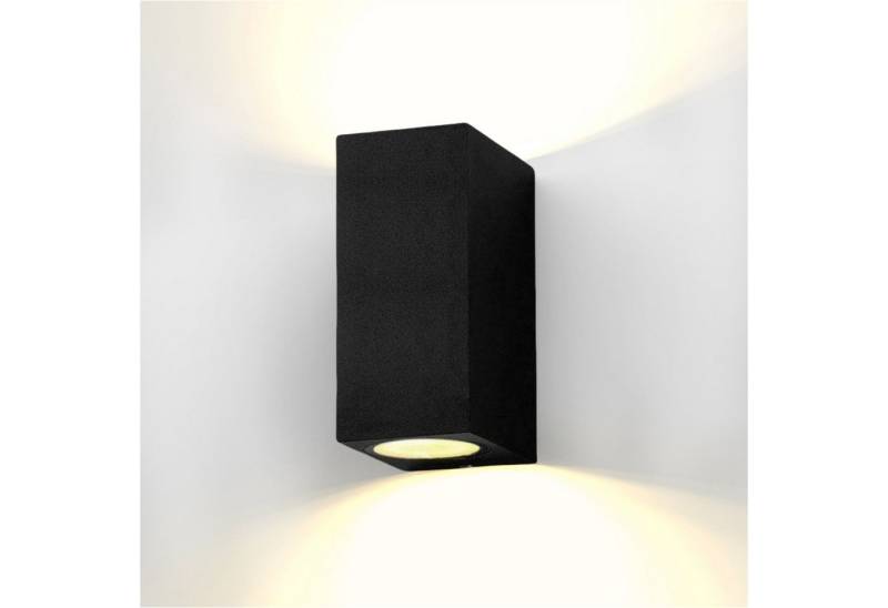 LETGOSPT Wandleuchte LED Außenleuchte Wand GU10 Wandlampen Wand-Spot Up & Down Leuchten, Up Down Abstrahlwinkel, LED wechselbar, Warmweiß, Wandleuchte inkl. GU10 Glühbirne,IP54 Wasserdichte für Balkon, Gehweg von LETGOSPT