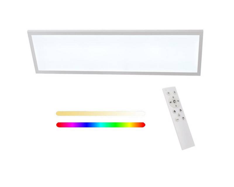 LETGOSPT LED Deckenleuchte 40W Deckenlampe RGB Backlight Panel 120cm, Dimmbar mit Fernbedienung, LED fest integriert, Kaltweiß/Naturweiß/Warmweiß+RGB Backlight, 4000LM und 12-Farben Backlight für Schlafzimmer/Wohnzimmer/Bar/Küche von LETGOSPT