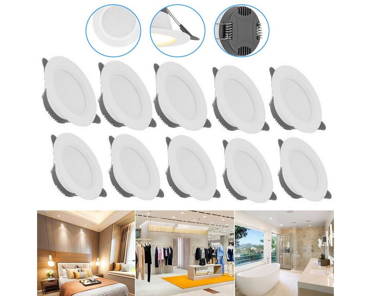 LETGOSPT LED Einbauleuchte 10er Set 5W Einbau-Spots, Led Spot Weiß Flach IP44 LETGOSPT LED Einbauleuchte 10er Set 5W Einbau-Spots, Led Spot Weiß Flach IP44 von LETGOSPT