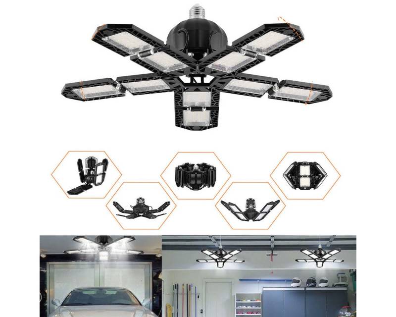 LETGOSPT LED Pendelleuchte 150W 18000LM Faltbar LED Hängeleuchte Werkstatt Deckenleuchte, Kaltweiß von LETGOSPT