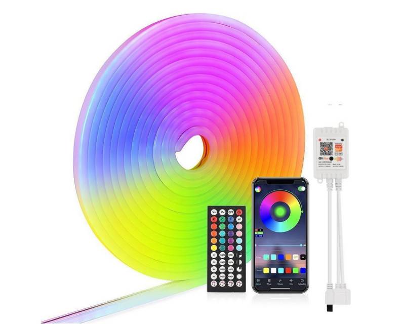 LETGOSPT LED Stripe LED Strip 5m, LED Streifen mit Bluetooth App-Steuerung, DIY-Funktion, RGB 12V Dimmbar Neon LED Streifen, IP67 Wasserdicht LETGOSPT LED Stripe LED Strip 5m, LED Streifen mit Bluetooth App-Steuerung, DIY-Funktion, RGB 12V Dimmbar Neon LED Streifen, IP67 Wasserdicht von LETGOSPT