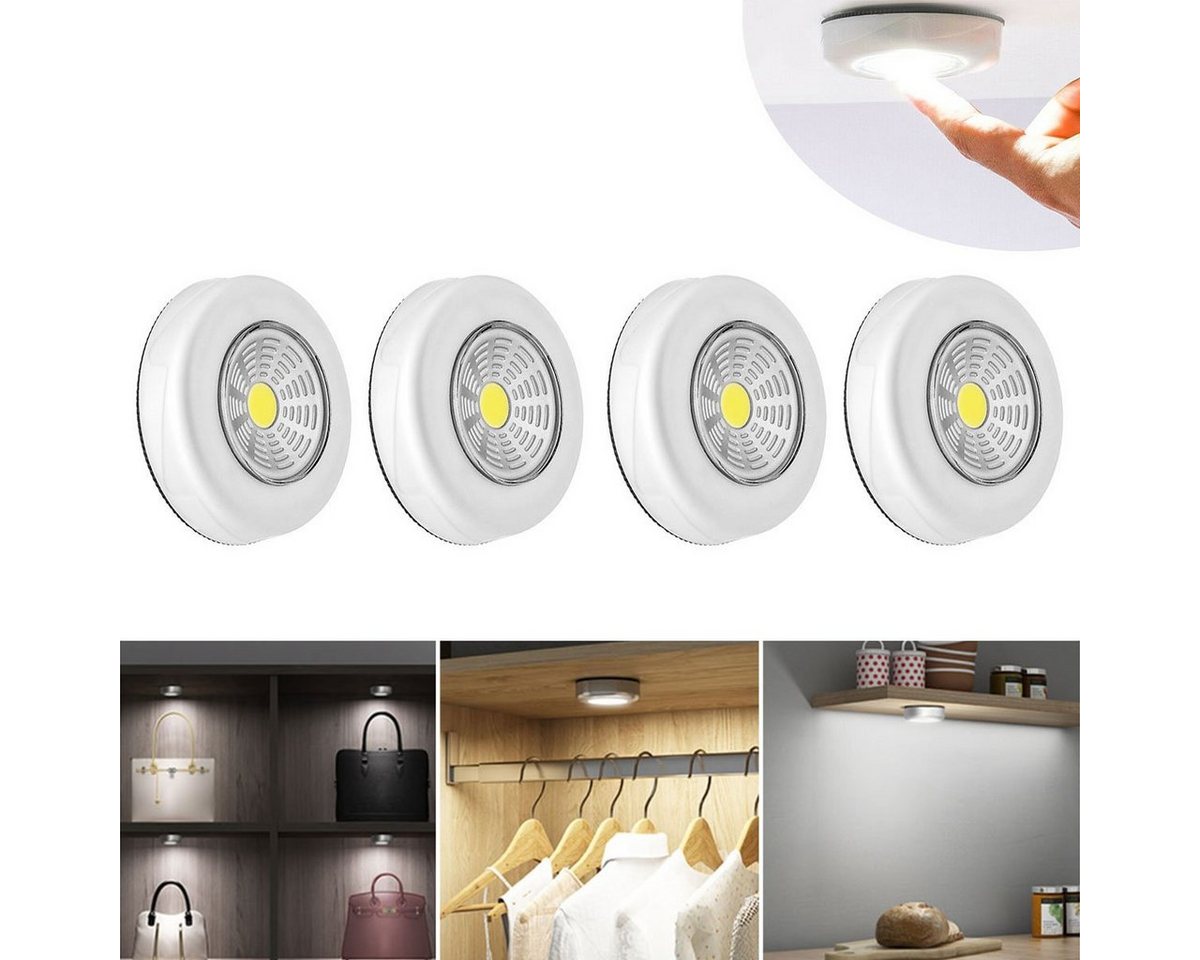 LETGOSPT LED Unterbauleuchte 4x LED Nachtlicht LED Touch Lampe, ‎Kaltweiß von LETGOSPT