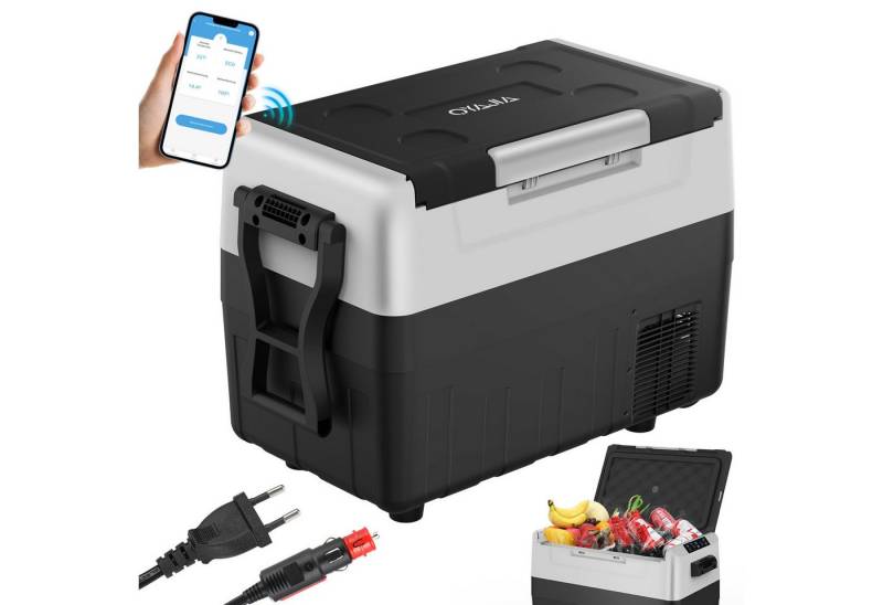 LETGOSPT Thermobehälter Kompressor Kühlbox 2in1 Doppelzone Kühl- Gefrierfach 35L-55L, (mit APP & Smart-Steuerung Kühl- und Wärmefunktion Mobile Kühltruhe), 12/24 V 230V für Auto, LKW, Camping, Boot, Wohnmobil von LETGOSPT